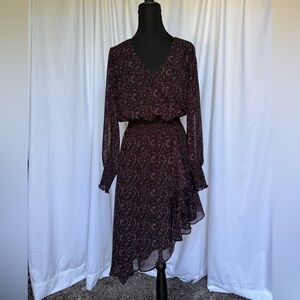 1. State Burgundy Long Sleeve Dress